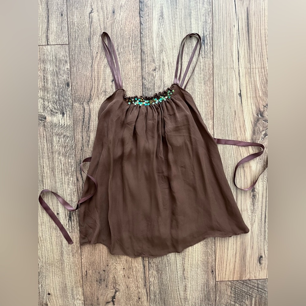 Lightweight Silk Chiffon Top | Size S